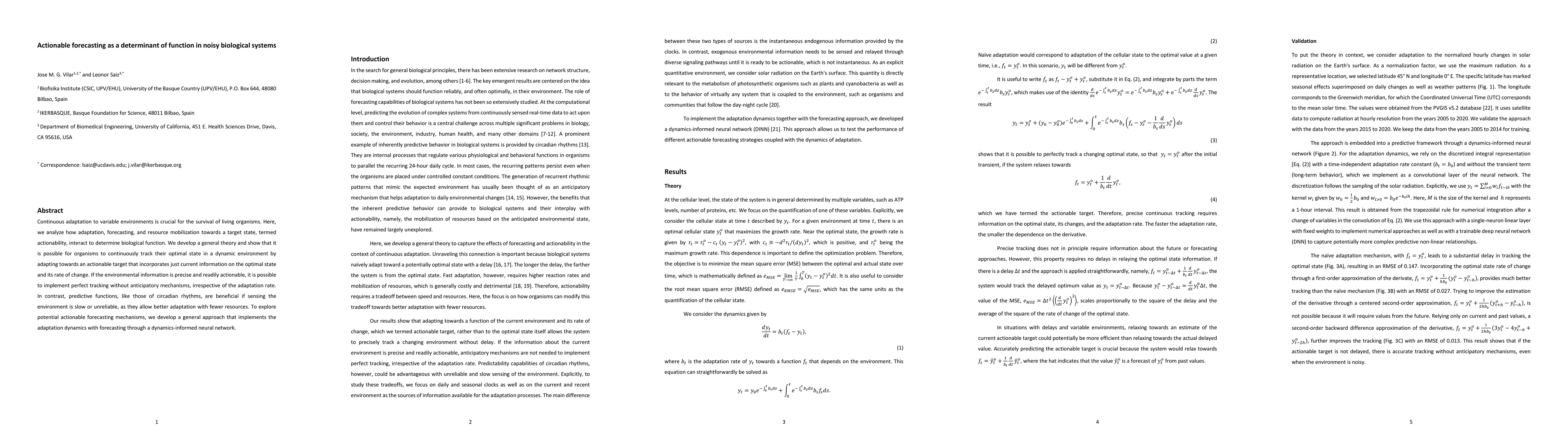 Thumbnail for Actionable forecasting as a determinant of function in noisy biological
  systems