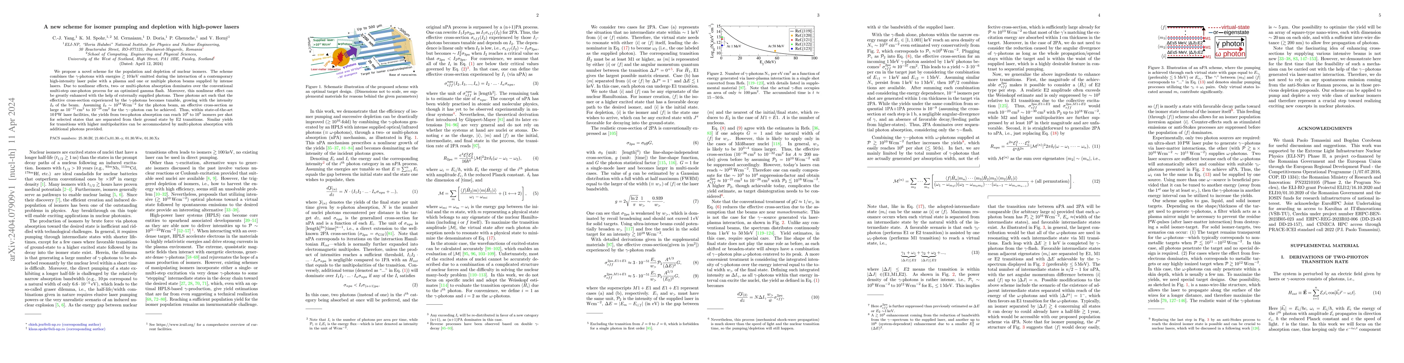 Thumbnail for A new scheme for isomer pumping and depletion with high-power lasers