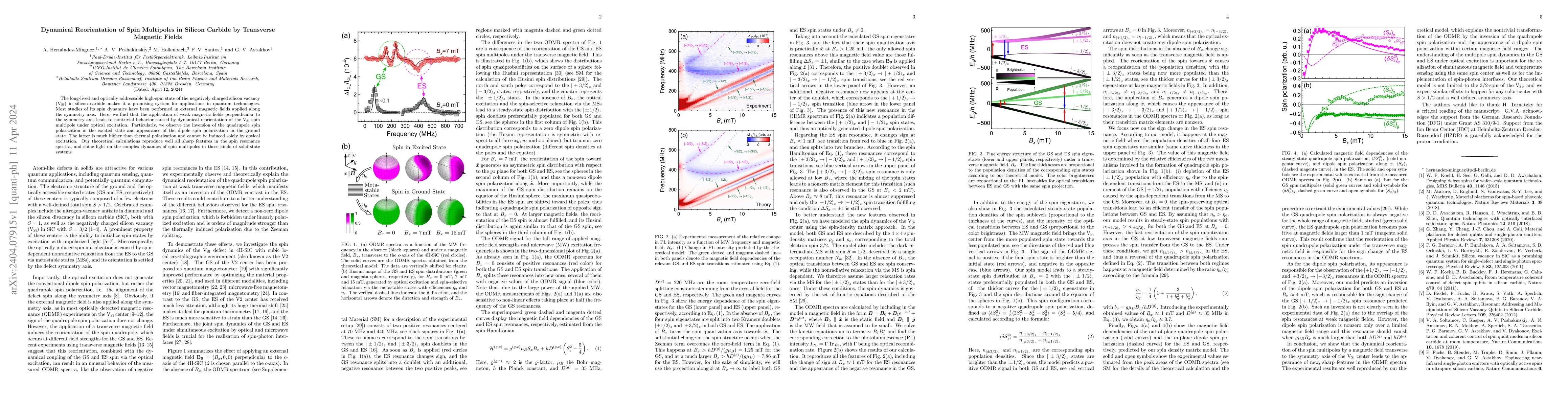 Thumbnail for Dynamical Reorientation of Spin Multipoles in Silicon Carbide by
  Transverse Magnetic Fields