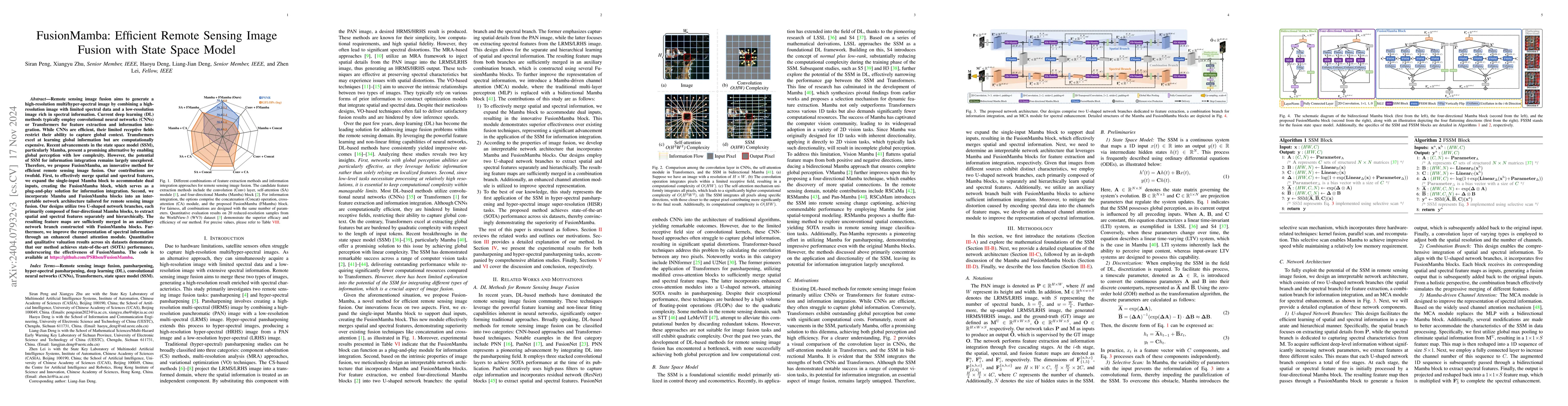 Thumbnail for FusionMamba: Efficient Image Fusion with State Space Model