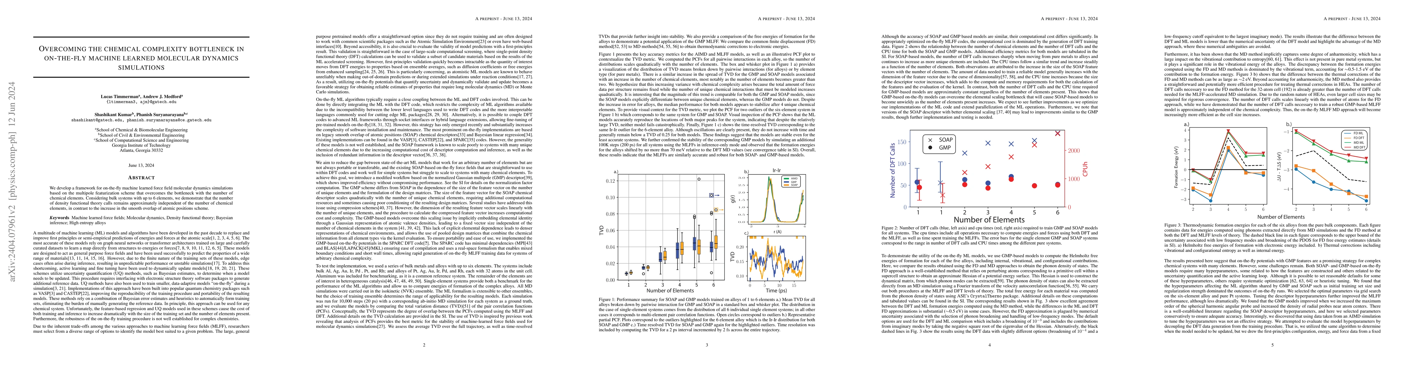 Thumbnail for Overcoming the chemical complexity bottleneck in on-the-fly machine
  learned molecular dynamics simulations