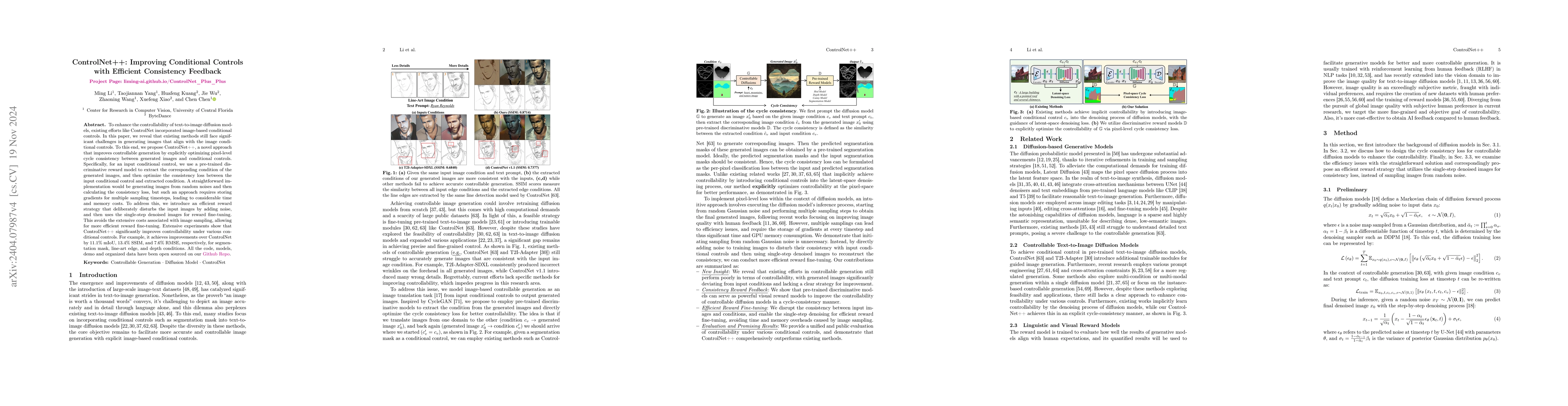 Thumbnail for ControlNet++: Improving Conditional Controls with Efficient Consistency
  Feedback