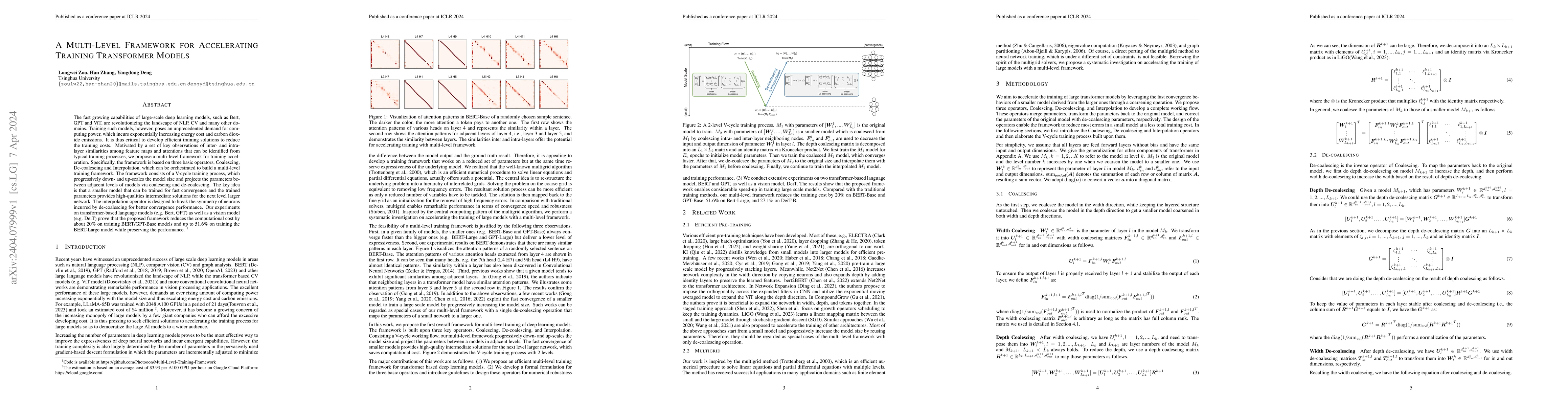Thumbnail for A Multi-Level Framework for Accelerating Training Transformer Models