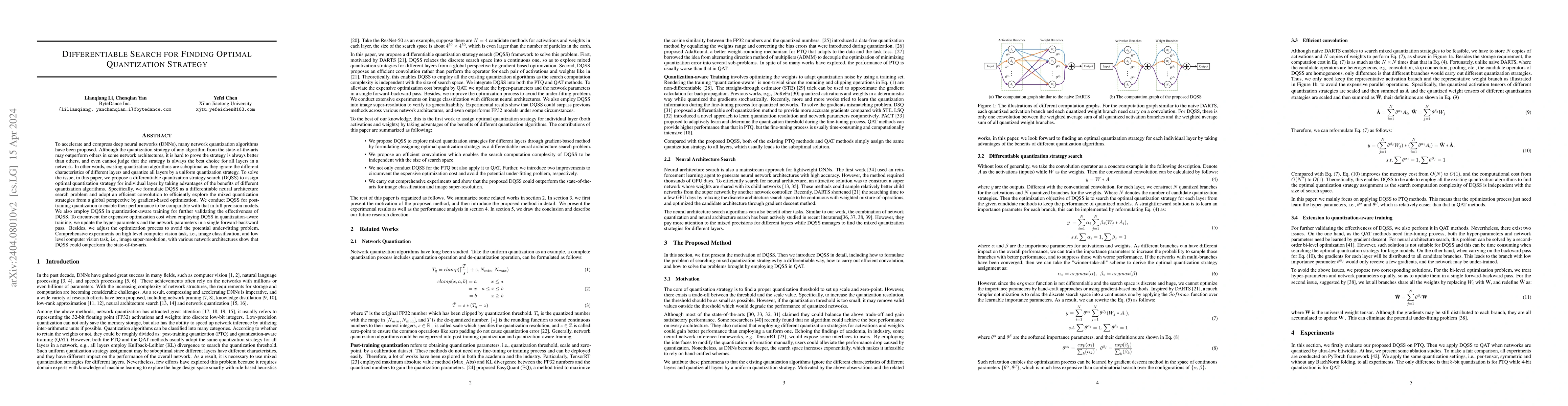 Thumbnail for Differentiable Search for Finding Optimal Quantization Strategy