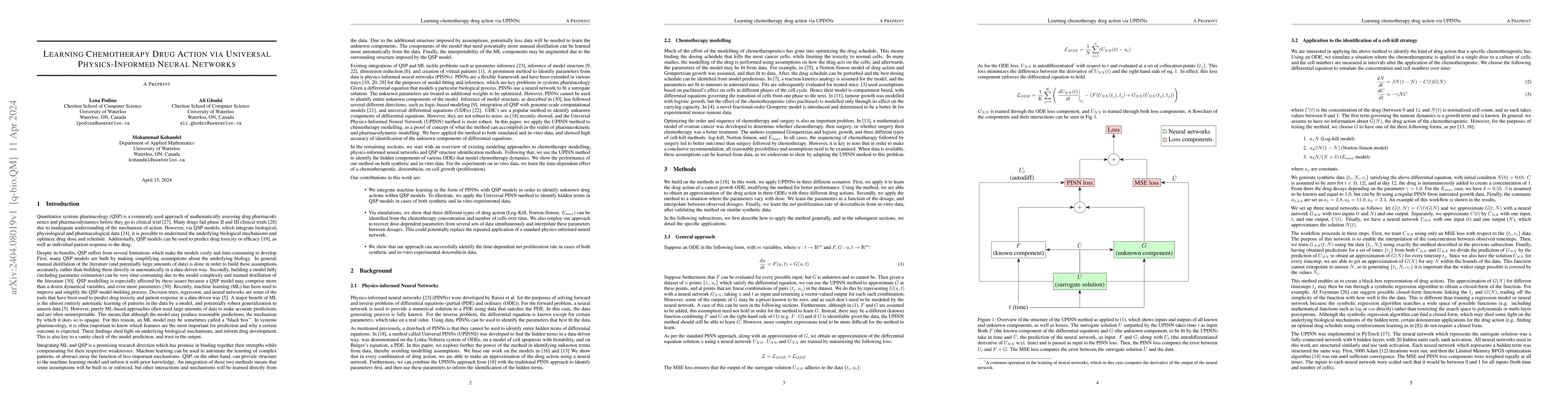 Thumbnail for Learning Chemotherapy Drug Action via Universal Physics-Informed Neural
  Networks