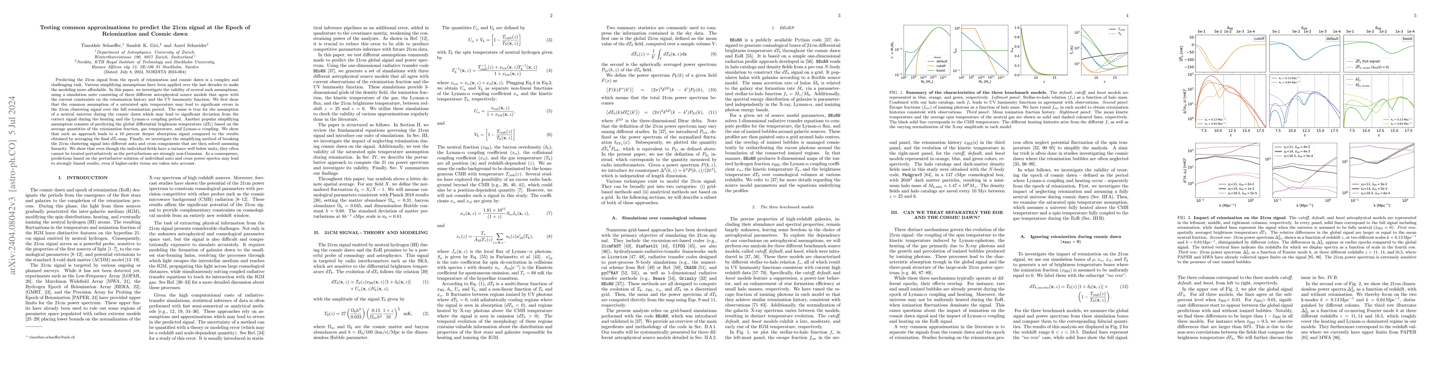 Thumbnail for Testing common approximations to predict the 21cm signal at the Epoch of
  Reionization and Cosmic Dawn