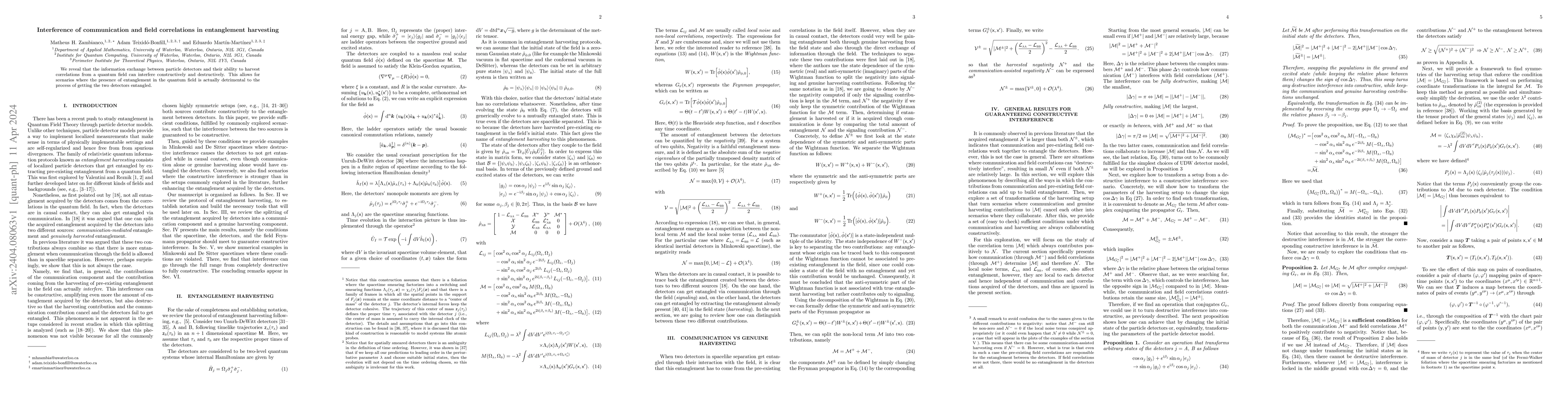 Thumbnail for Interference of communication and field correlations in entanglement
  harvesting