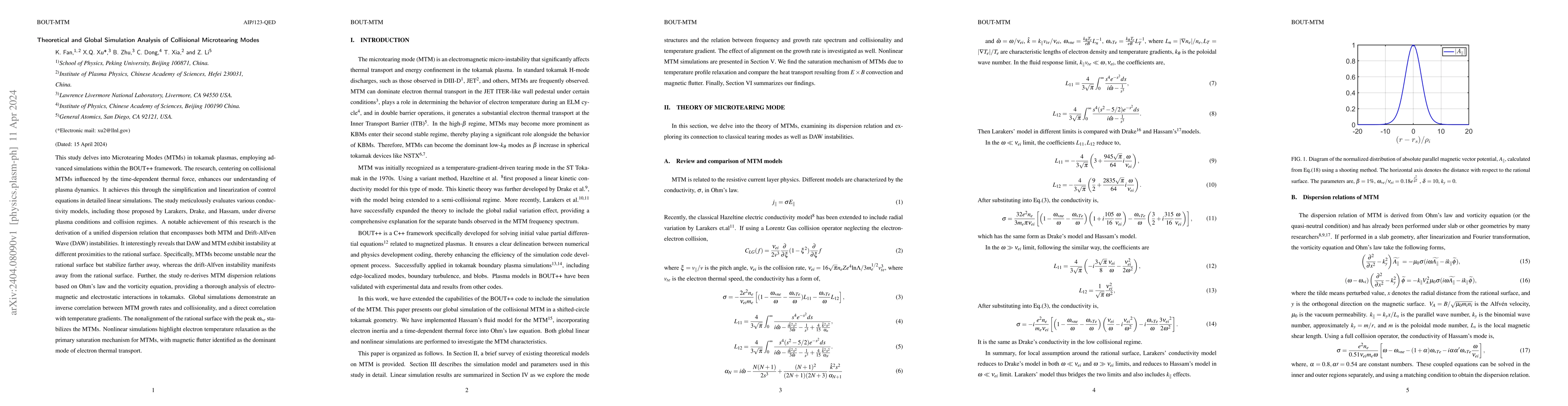 Thumbnail for Theoretical and Global Simulation Analysis of Collisional Microtearing