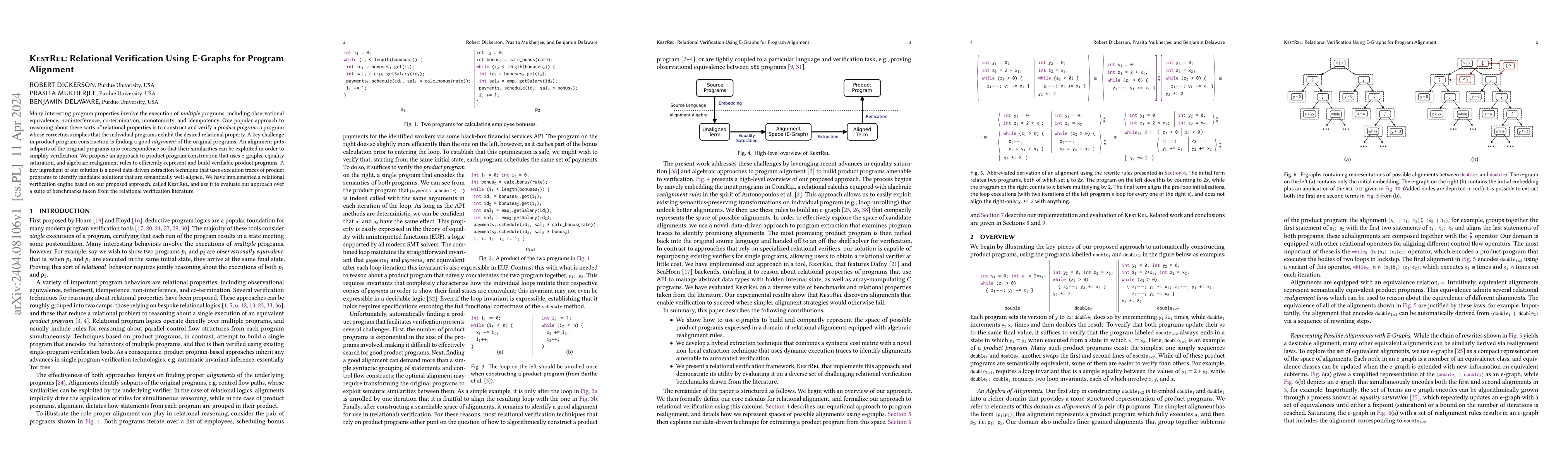 Thumbnail for KestRel: Relational Verification Using E-Graphs for Program Alignment
