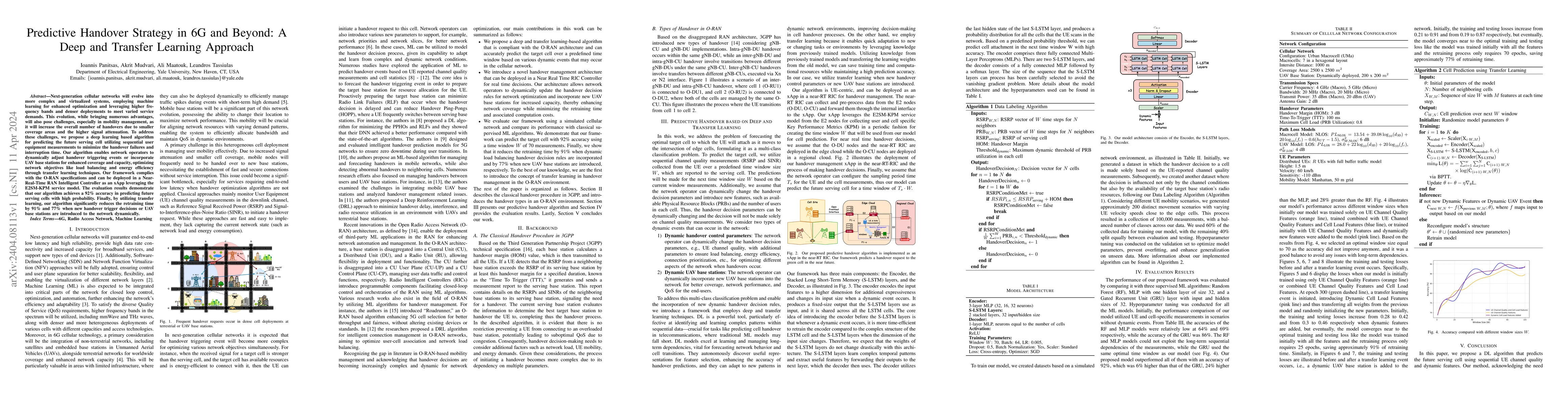 Thumbnail for Predictive Handover Strategy in 6G and Beyond: A Deep and Transfer
  Learning Approach
