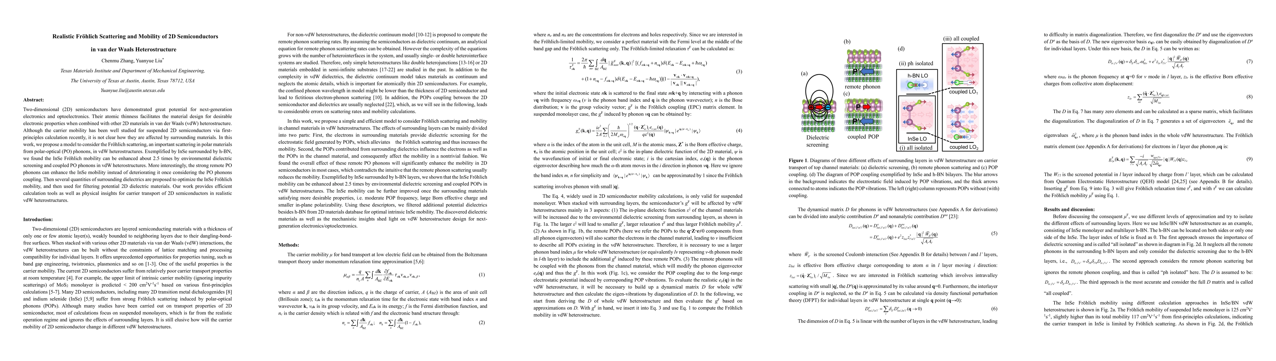 Thumbnail for Realistic Fr\"ohlich Scattering and Mobility of 2D Semiconductors in van
  der Waals Heterostructure