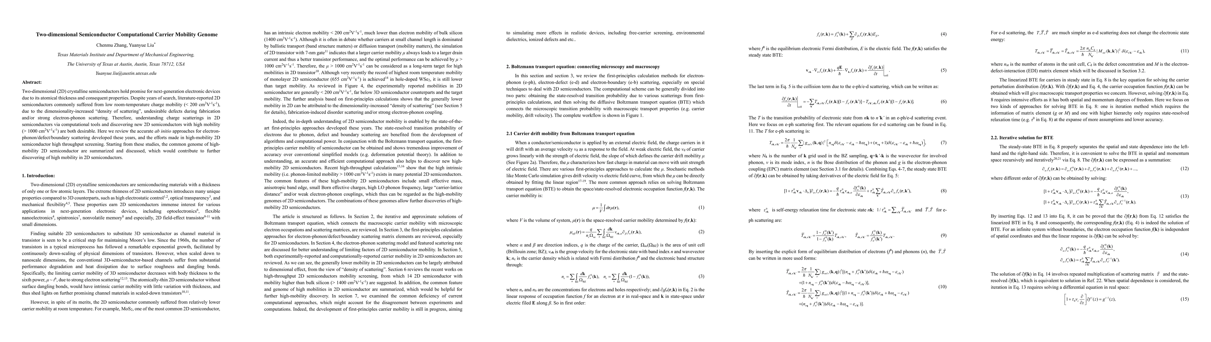 Thumbnail for Two-dimensional Semiconductor Computational Carrier Mobility Genome
