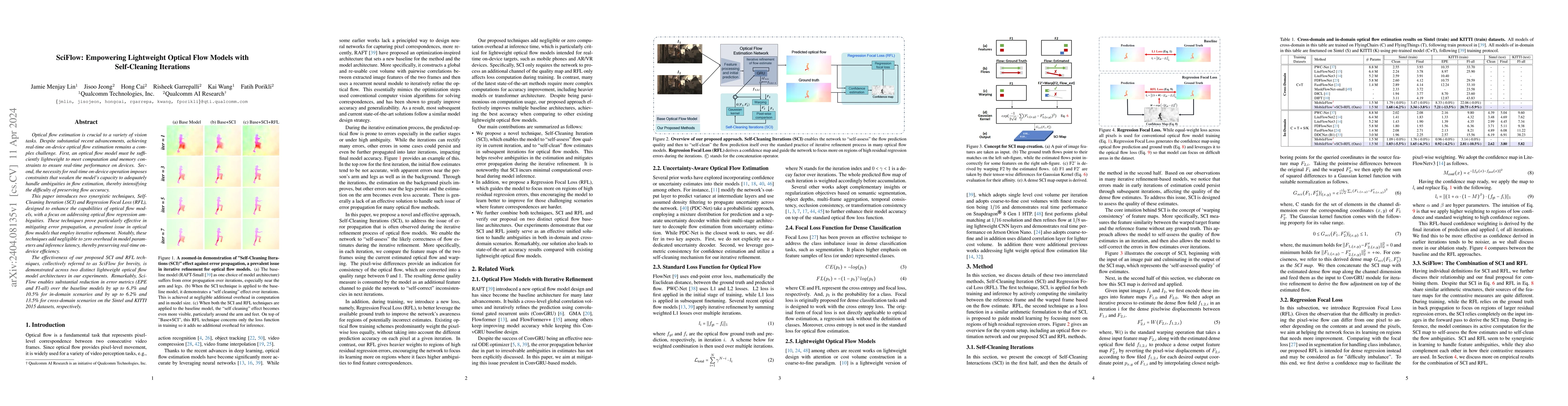 Thumbnail for SciFlow: Empowering Lightweight Optical Flow Models with Self-Cleaning
  Iterations