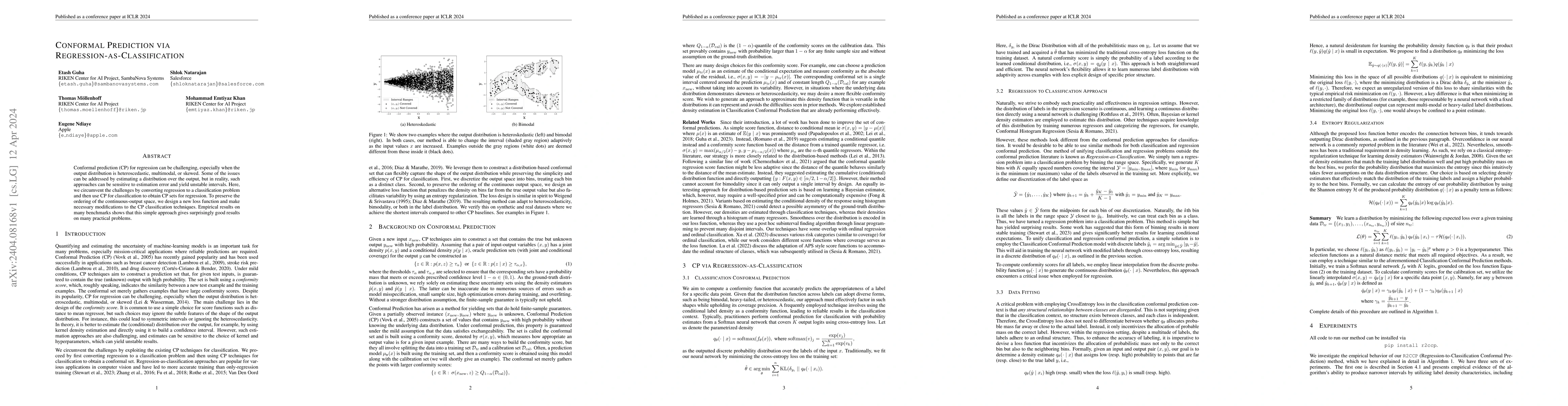 Thumbnail for Conformal Prediction via Regression-as-Classification