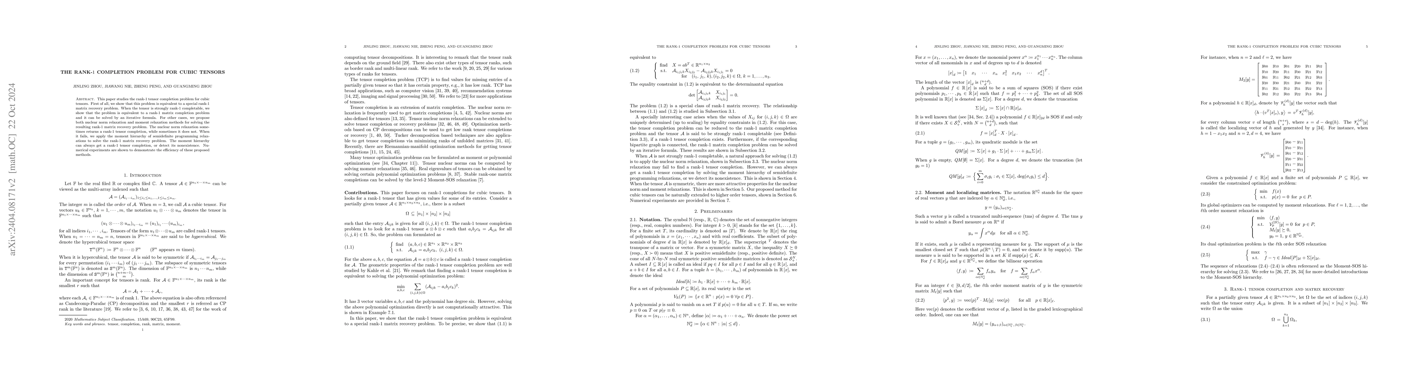 Thumbnail for The Rank-1 Completion Problem for Cubic Tensors