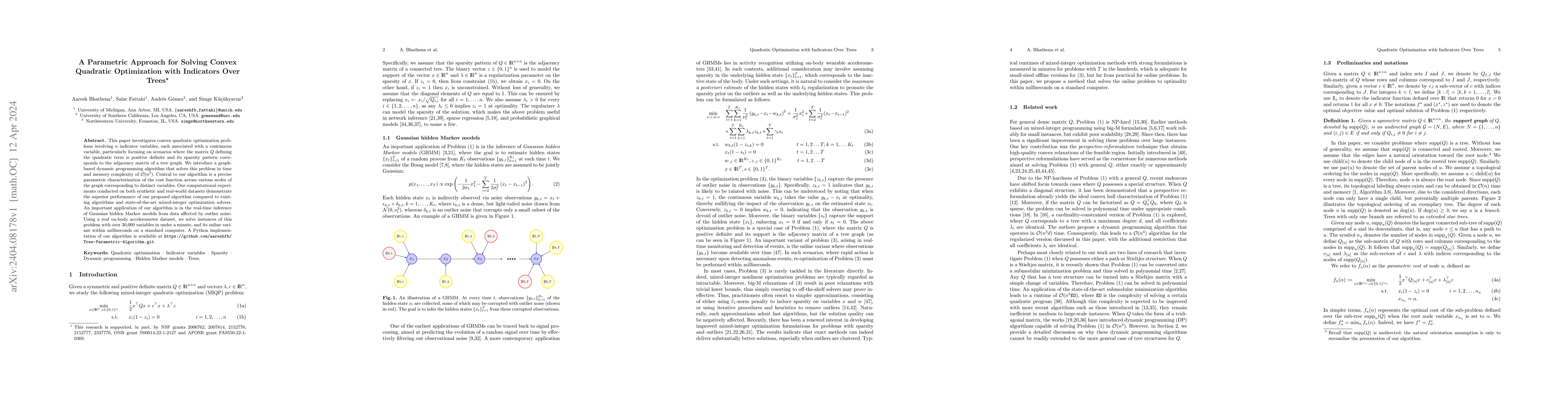 Thumbnail for A Parametric Approach for Solving Convex Quadratic Optimization with
  Indicators Over Trees