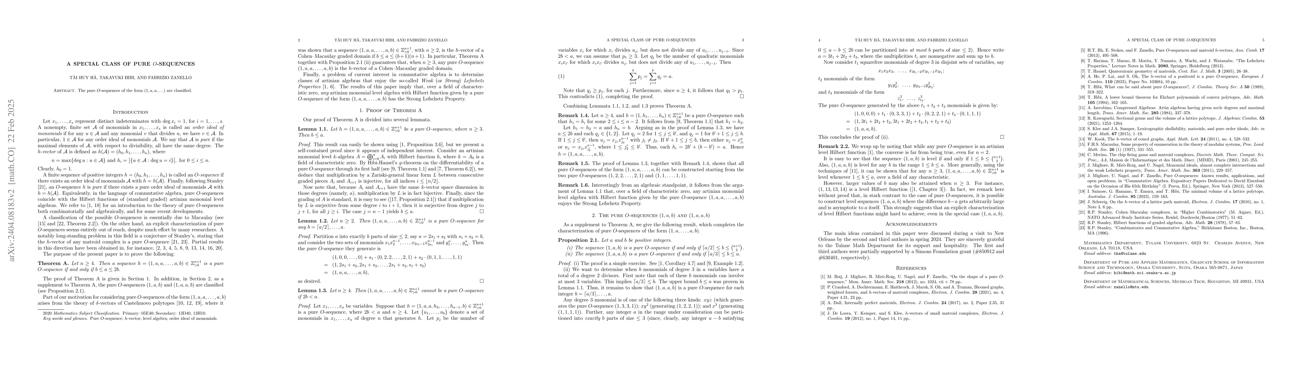 Thumbnail for A special class of pure $O$-sequences