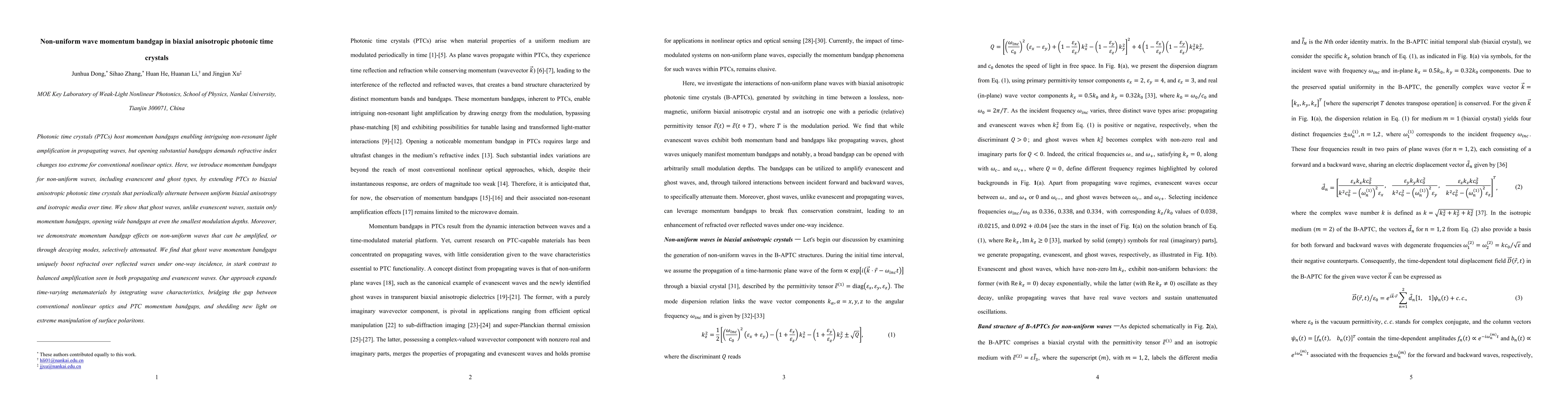 Thumbnail for Non-uniform wave momentum bandgap in biaxial anisotropic photonic time
  crystals