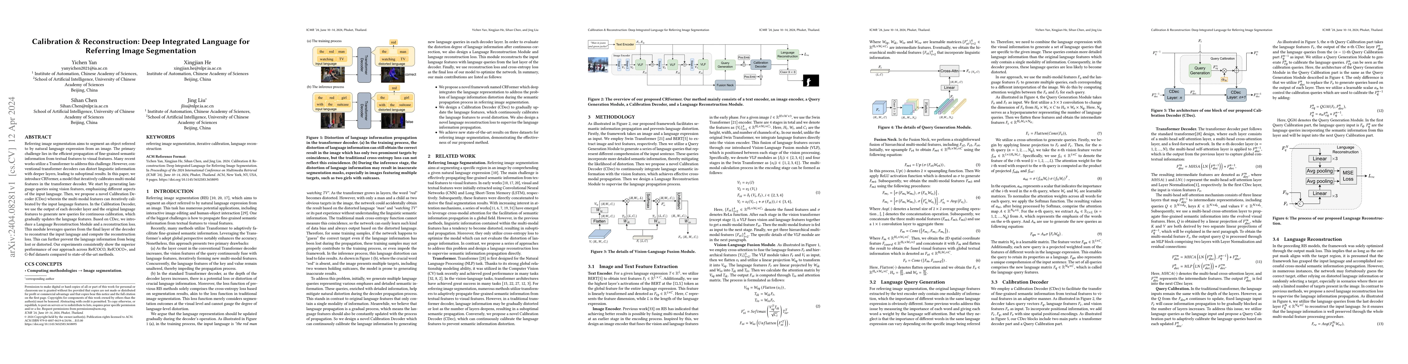 Thumbnail for Calibration & Reconstruction: Deep Integrated Language for Referring
  Image Segmentation