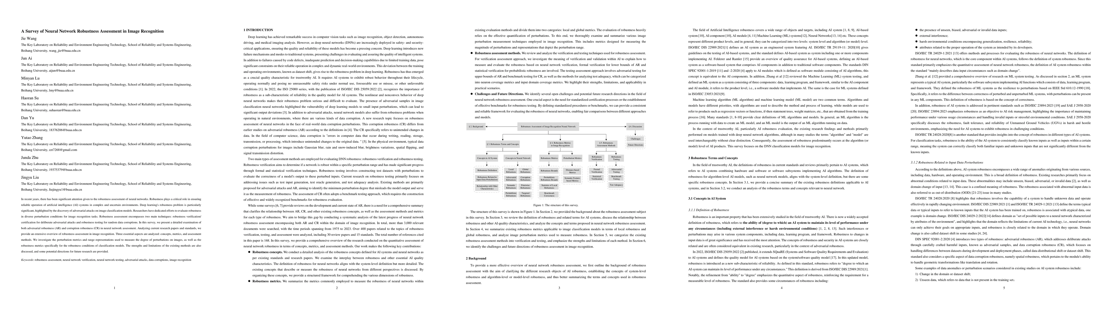 Thumbnail for A Survey of Neural Network Robustness Assessment in Image Recognition