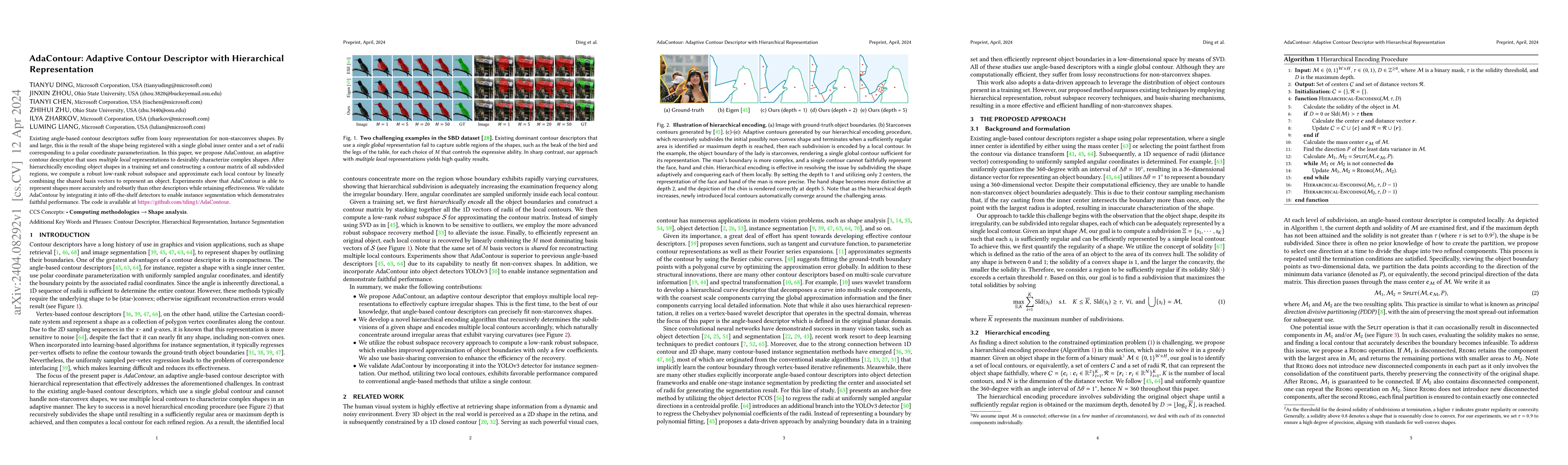 Thumbnail for AdaContour: Adaptive Contour Descriptor with Hierarchical Representation