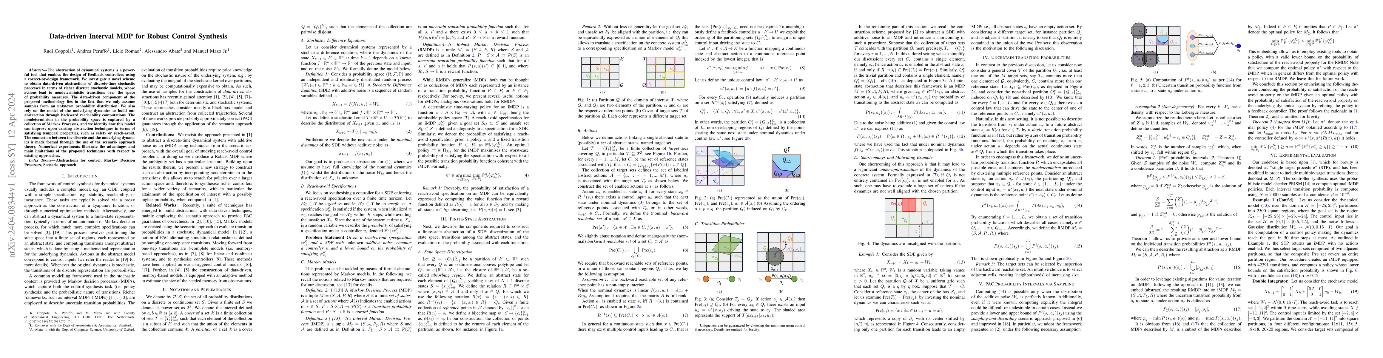 Thumbnail for Data-driven Interval MDP for Robust Control Synthesis