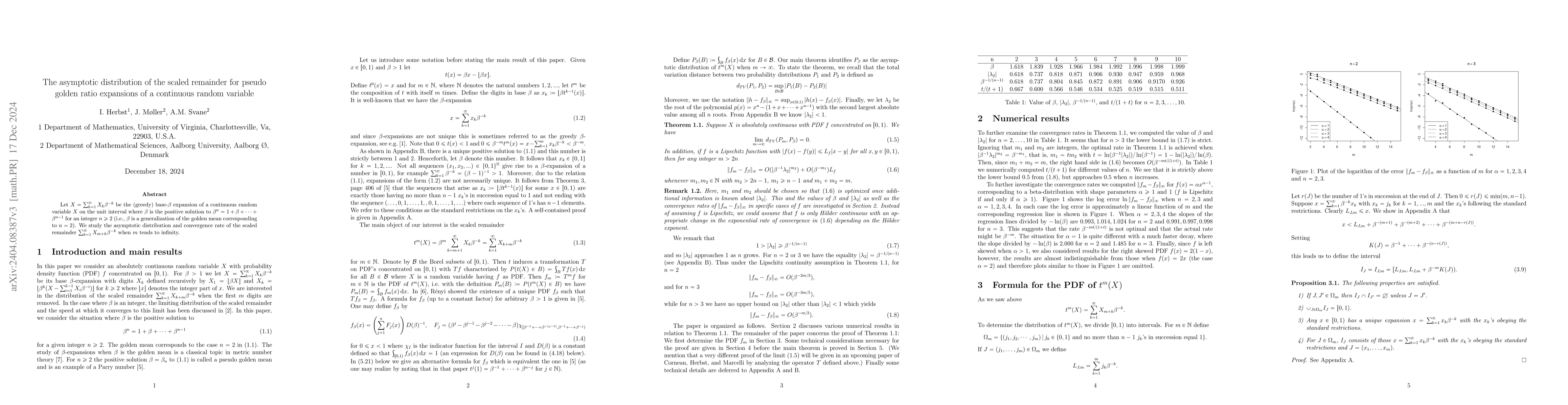 Thumbnail for The asymptotic distribution of the scaled remainder for pseudo golden
  ratio expansions of a continuous random variable