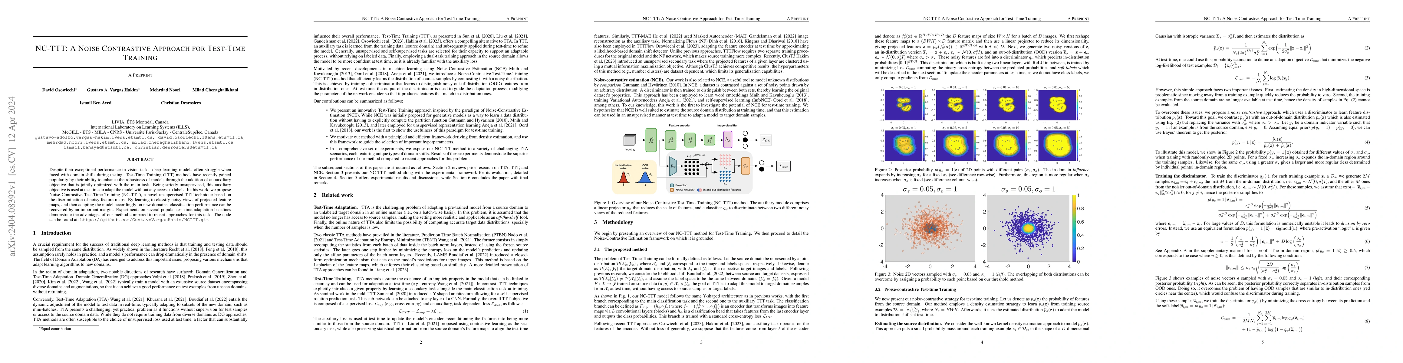 Thumbnail for NC-TTT: A Noise Contrastive Approach for Test-Time Training