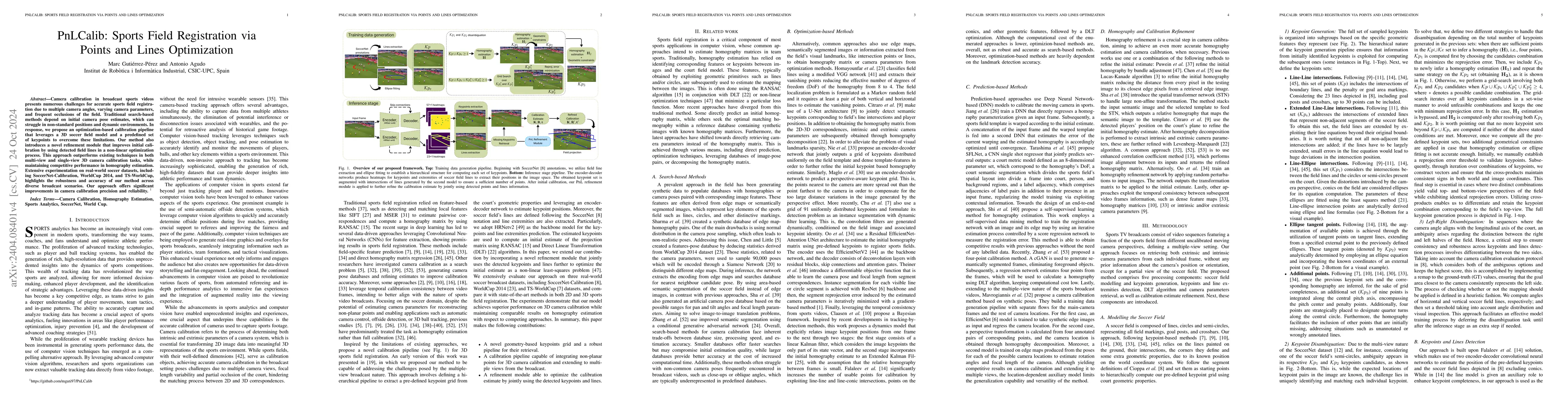 Thumbnail for No Bells, Just Whistles: Sports Field Registration by Leveraging
  Geometric Properties