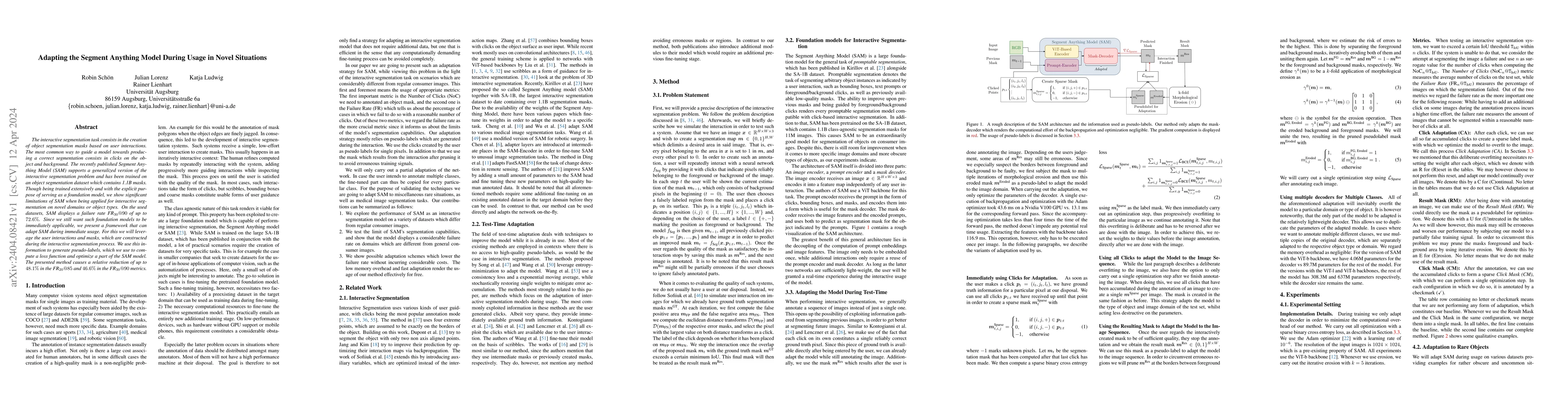 Thumbnail for Adapting the Segment Anything Model During Usage in Novel Situations