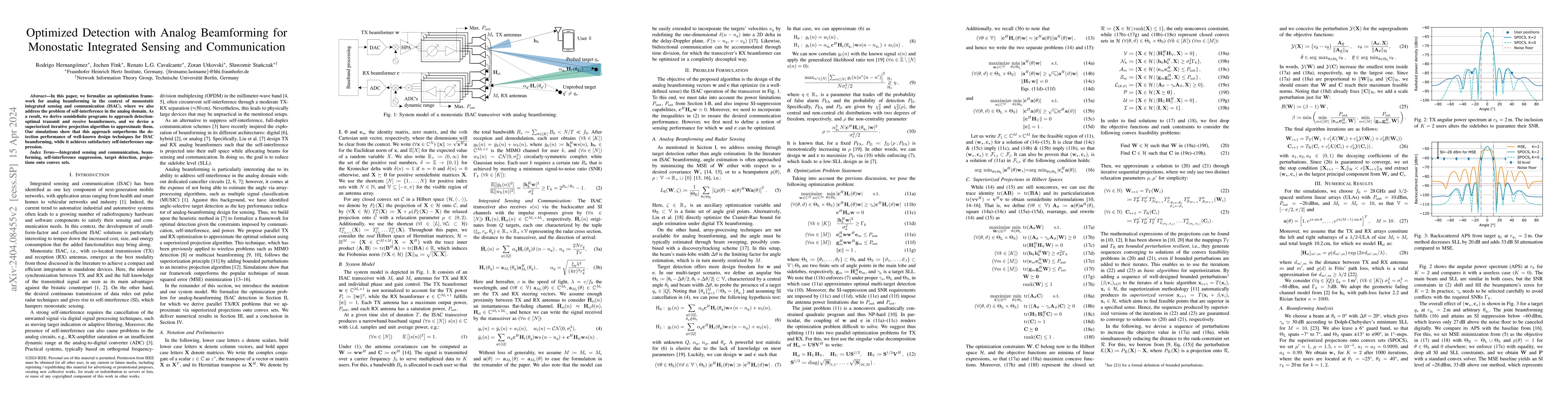 Thumbnail for Optimized Detection with Analog Beamforming for Monostatic Integrated
  Sensing and Communication