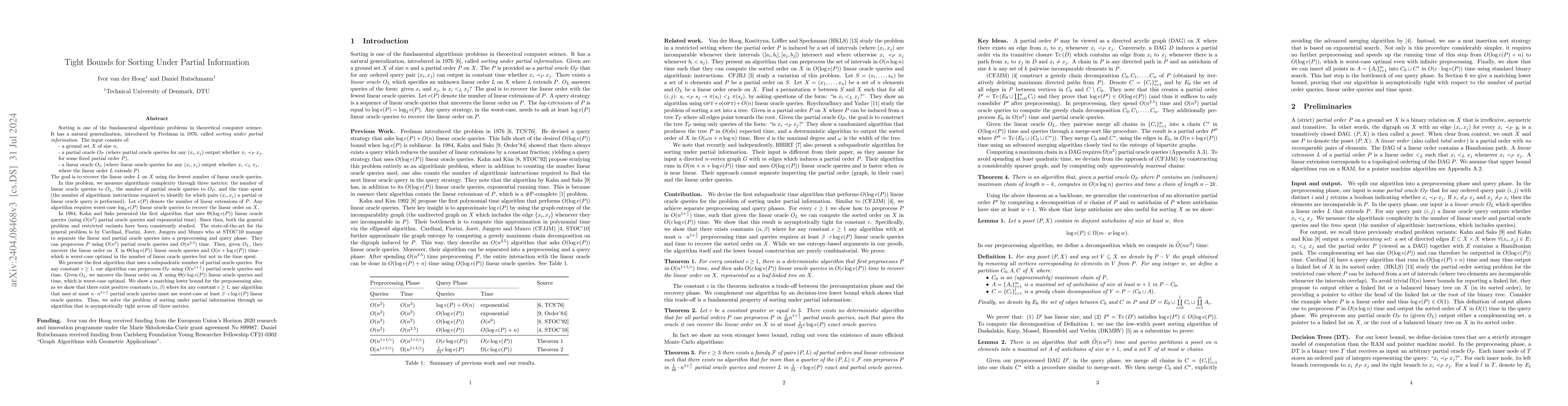 Thumbnail for Tight Bounds for Sorting Under Partial Information