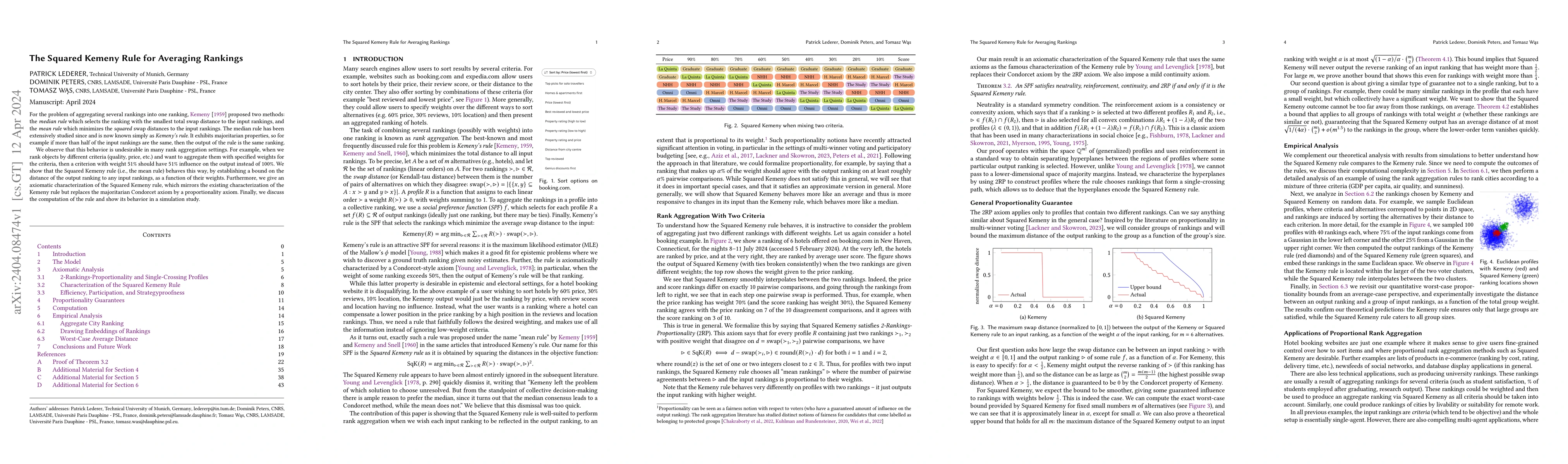 Thumbnail for The Squared Kemeny Rule for Averaging Rankings