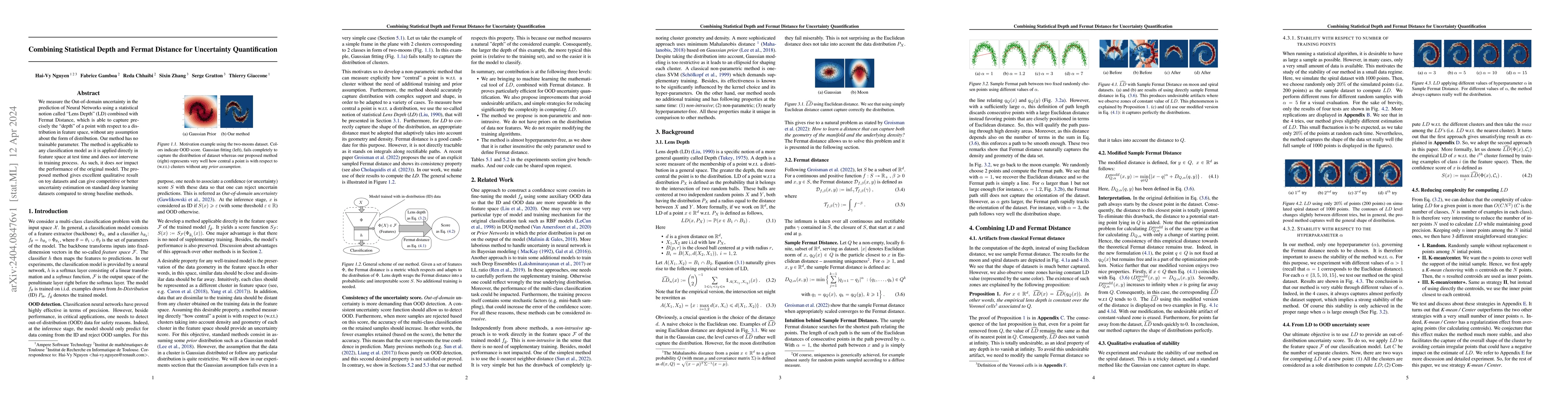Thumbnail for Combining Statistical Depth and Fermat Distance for Uncertainty
  Quantification