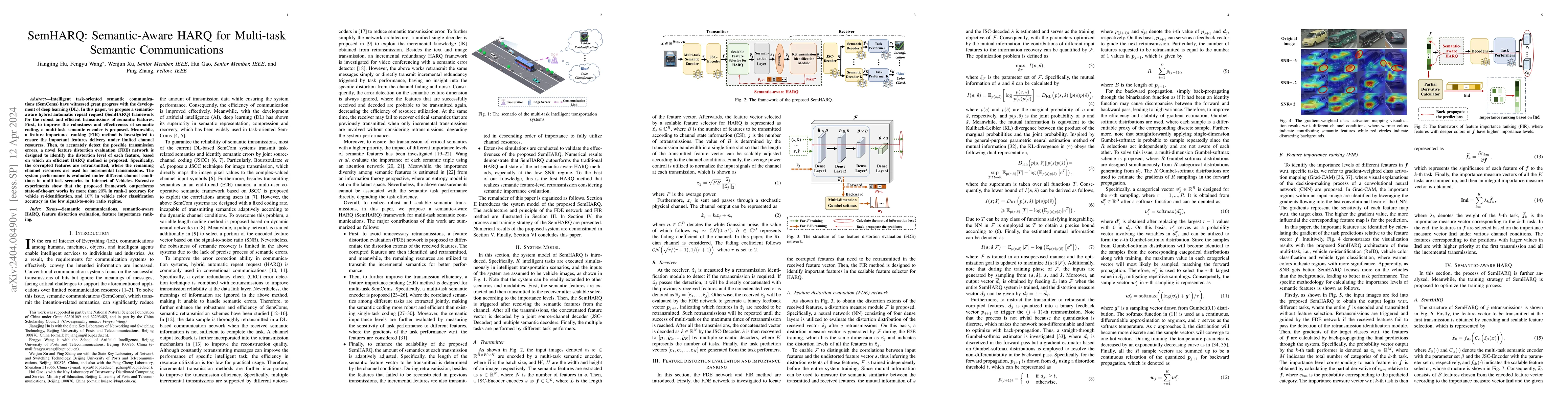 Thumbnail for SemHARQ: Semantic-Aware HARQ for Multi-task Semantic Communications