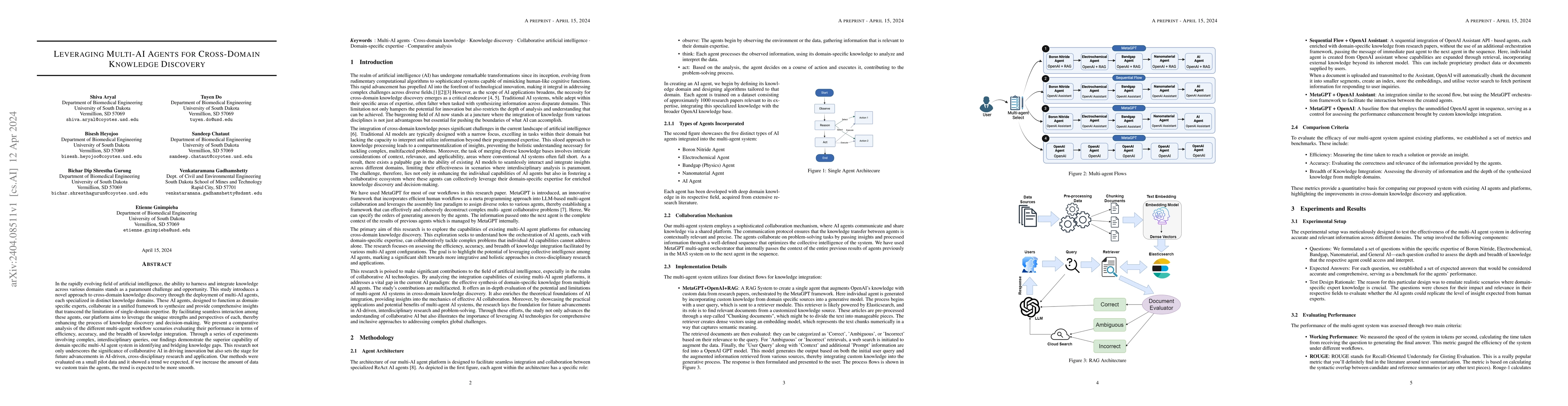 Thumbnail for Leveraging Multi-AI Agents for Cross-Domain Knowledge Discovery