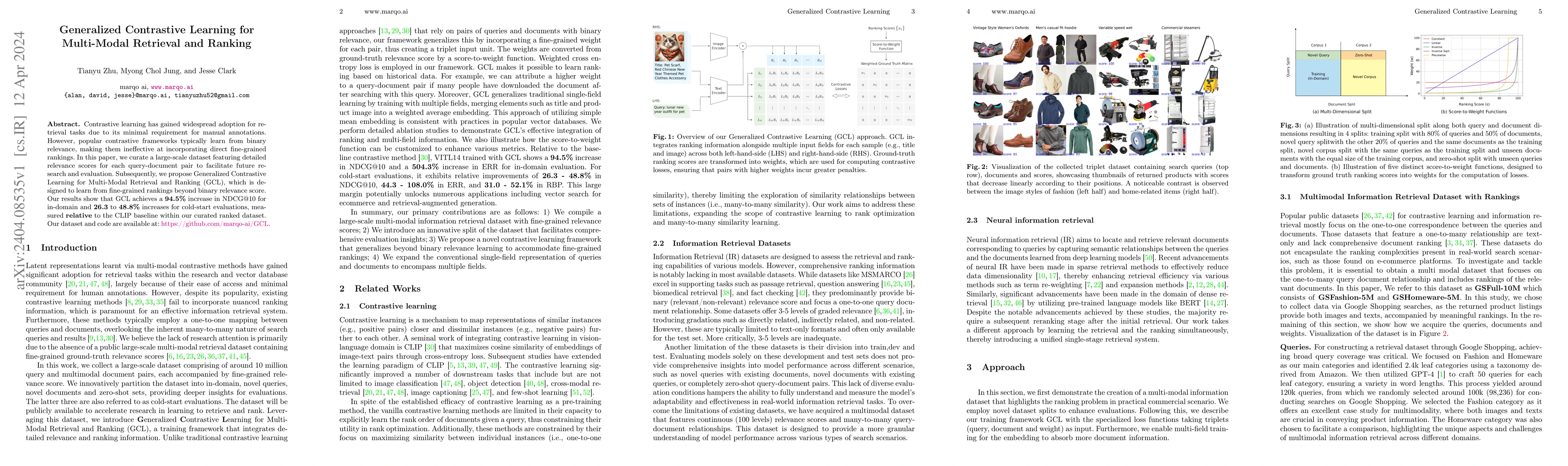Thumbnail for Generalized Contrastive Learning for Multi-Modal Retrieval and Ranking