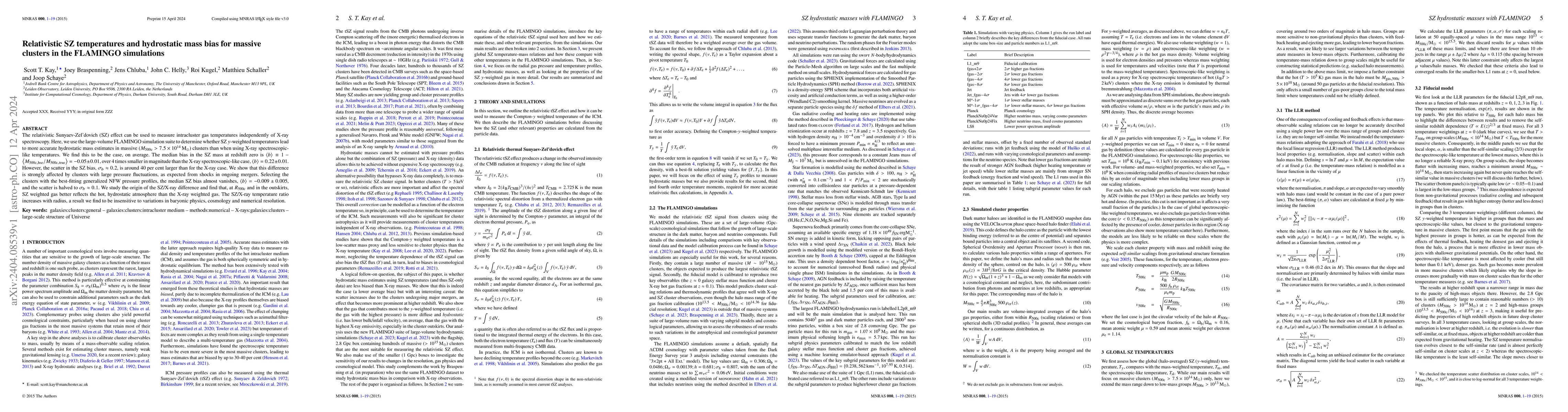 Thumbnail for Relativistic SZ temperatures and hydrostatic mass bias for massive
  clusters in the FLAMINGO simulations