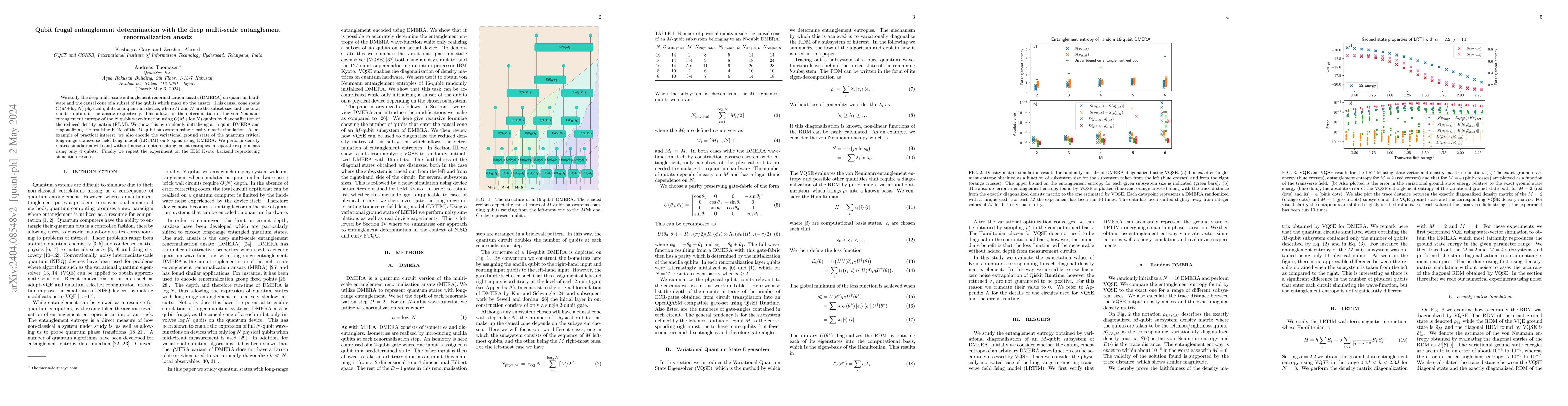 Thumbnail for Qubit frugal entanglement determination with the deep multi-scale
  entanglement renormalization ansatz