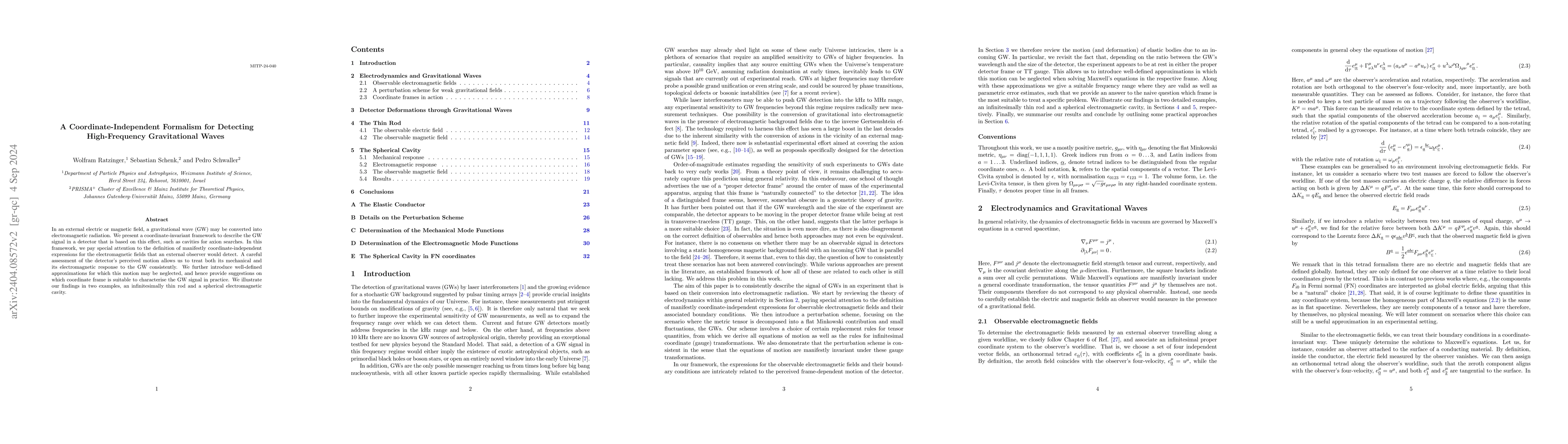 Thumbnail for A Coordinate-Independent Formalism for Detecting High-Frequency
  Gravitational Waves