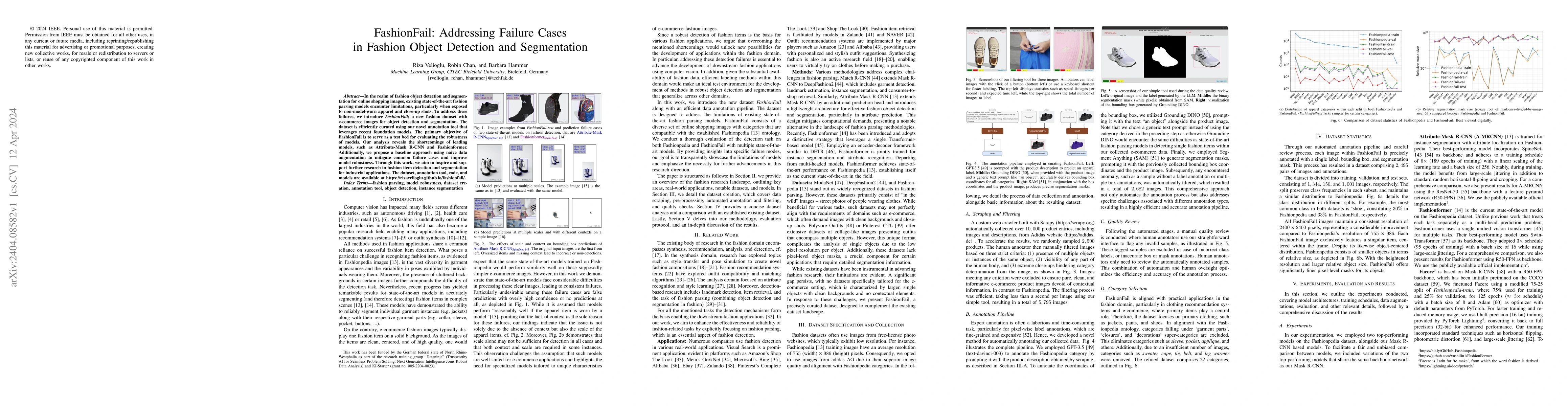 Thumbnail for FashionFail: Addressing Failure Cases in Fashion Object Detection and
  Segmentation