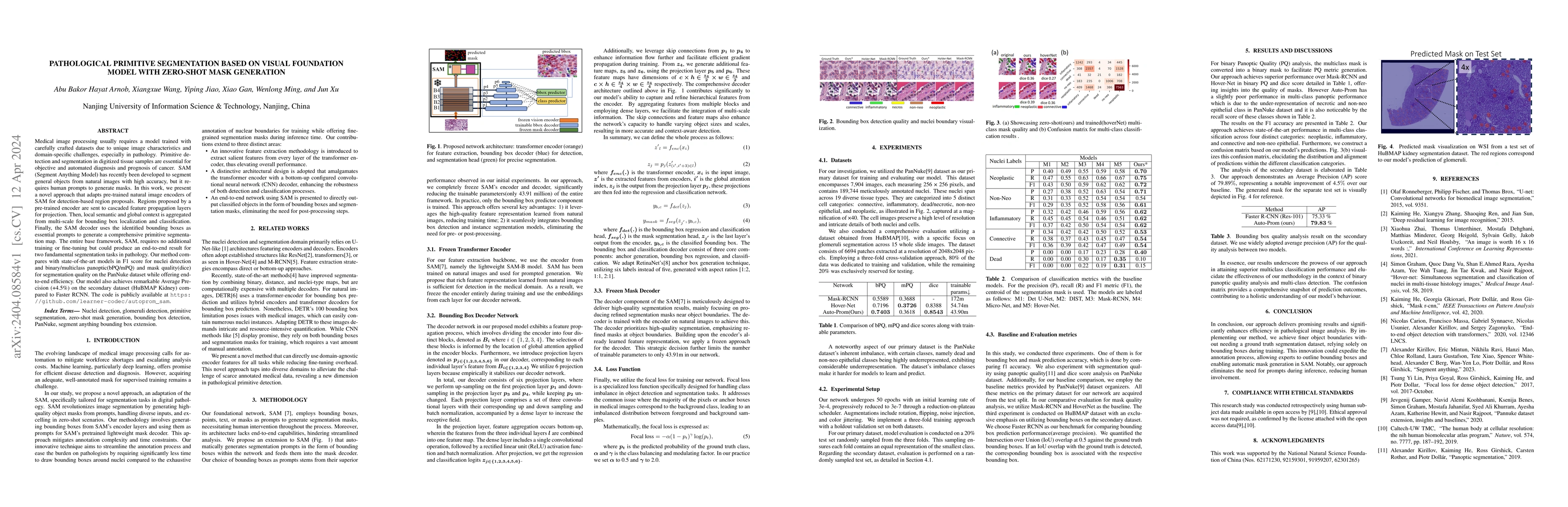 Thumbnail for Pathological Primitive Segmentation Based on Visual Foundation Model
  with Zero-Shot Mask Generation