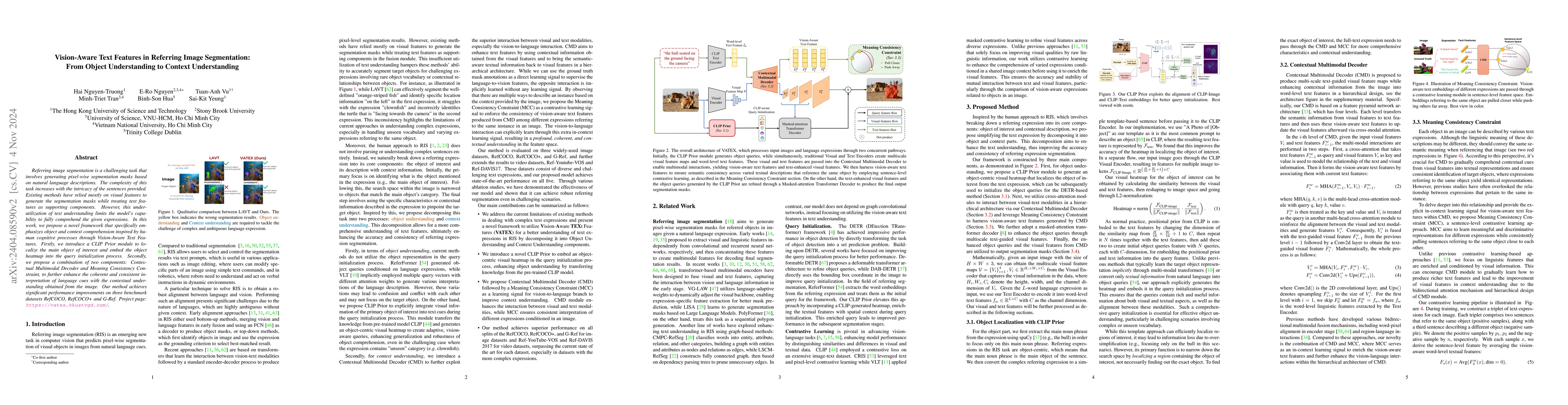 Thumbnail for Improving Referring Image Segmentation using Vision-Aware Text Features