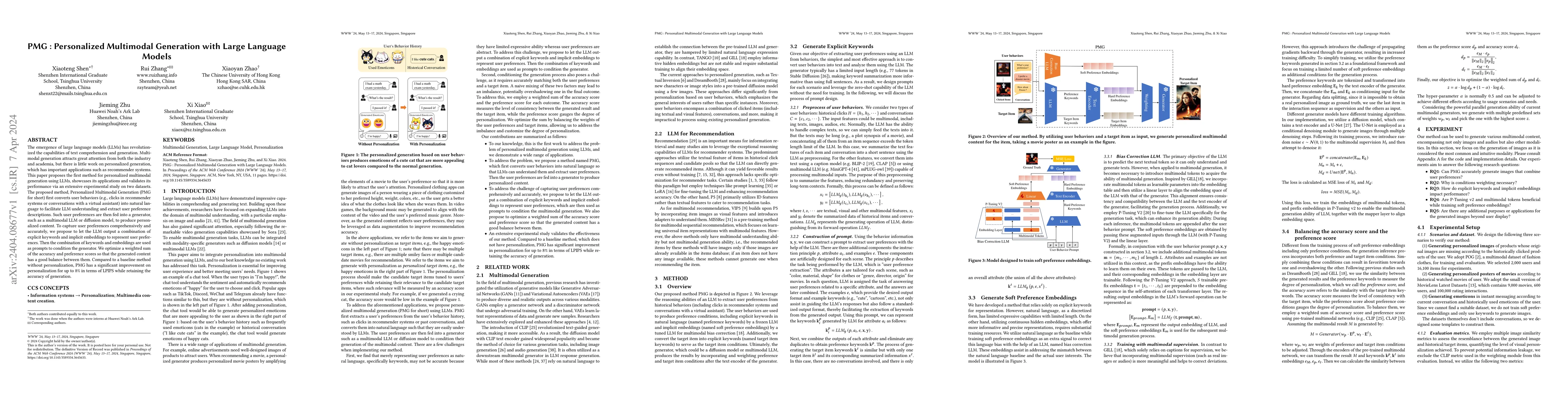 Thumbnail for PMG : Personalized Multimodal Generation with Large Language Models