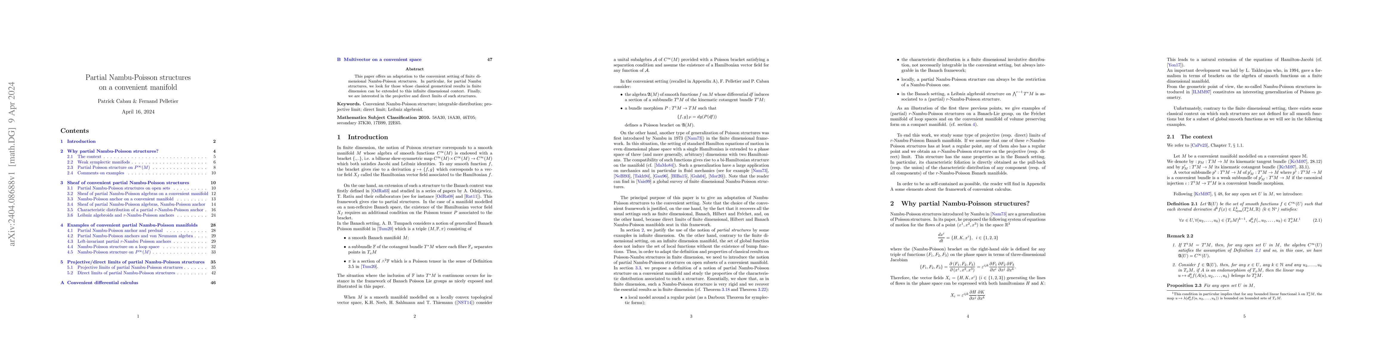 Thumbnail for Partial Nambu-Poisson structures on a convenient manifold