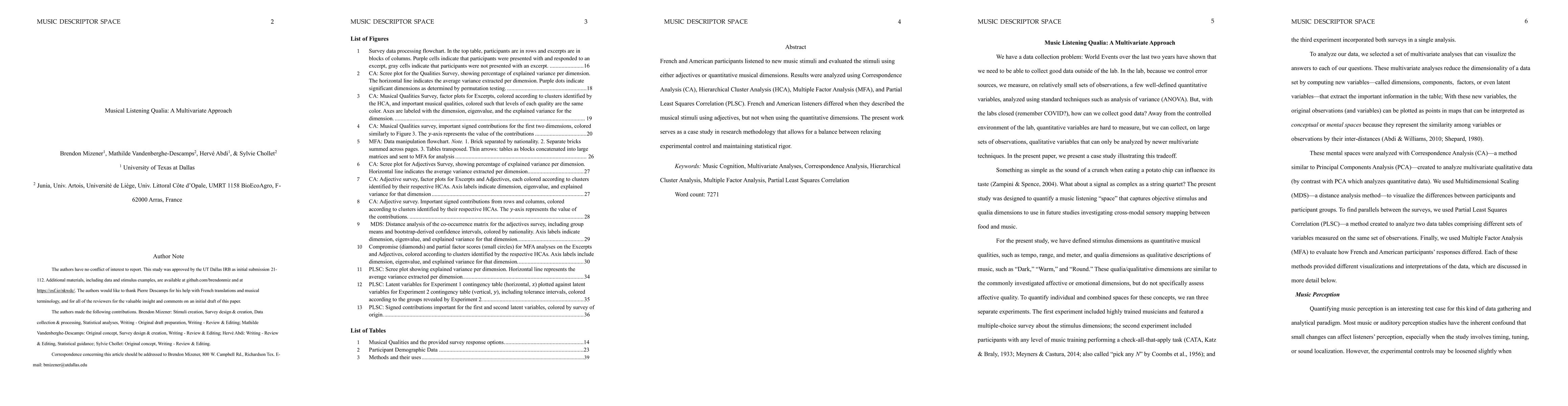Thumbnail for Musical Listening Qualia: A Multivariate Approach
