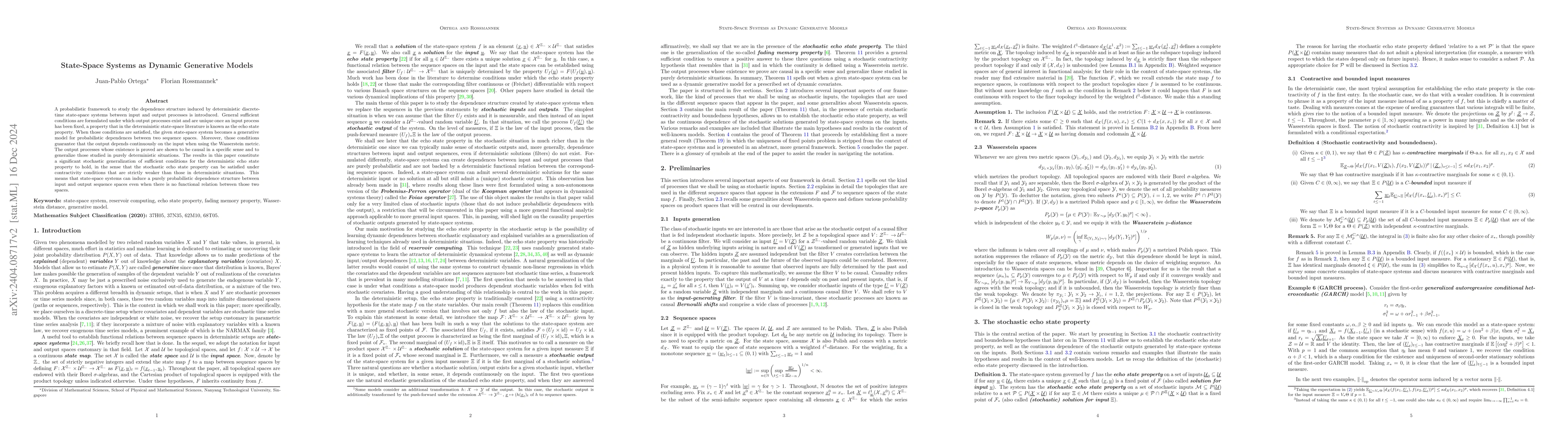 Thumbnail for State-Space Systems as Dynamic Generative Models