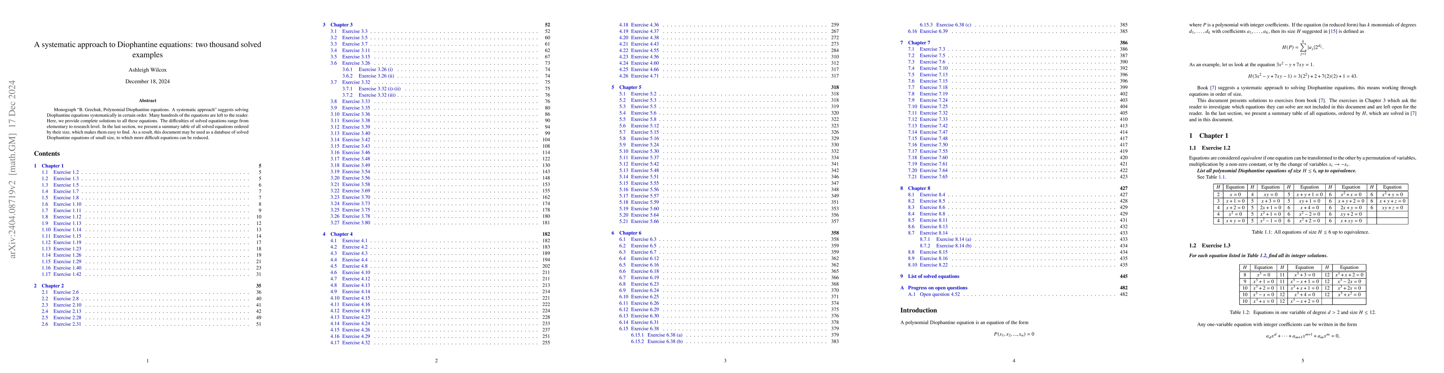 Thumbnail for A systematic approach to Diophantine equations: two thousand solved
  examples