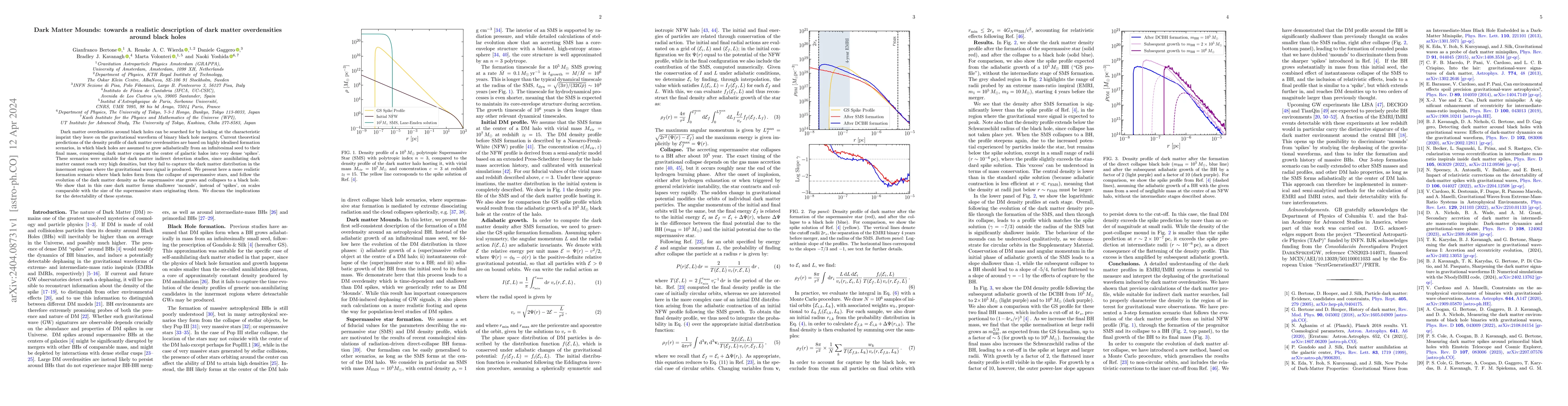 Thumbnail for Dark Matter Mounds: towards a realistic description of dark matter
  overdensities around black holes