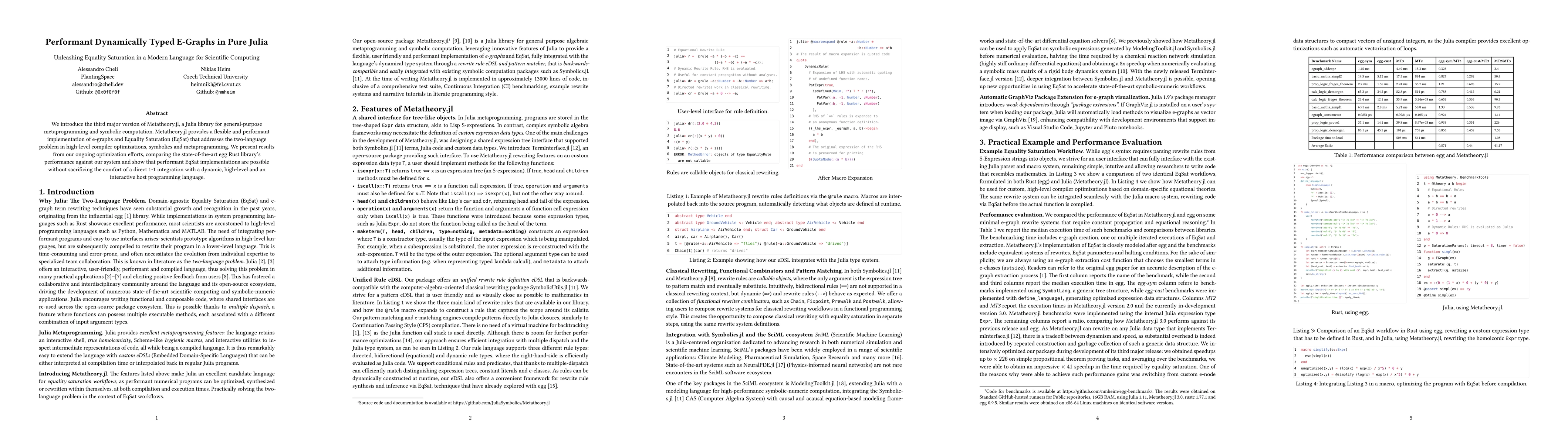 Thumbnail for Performant Dynamically Typed E-Graphs in Pure Julia